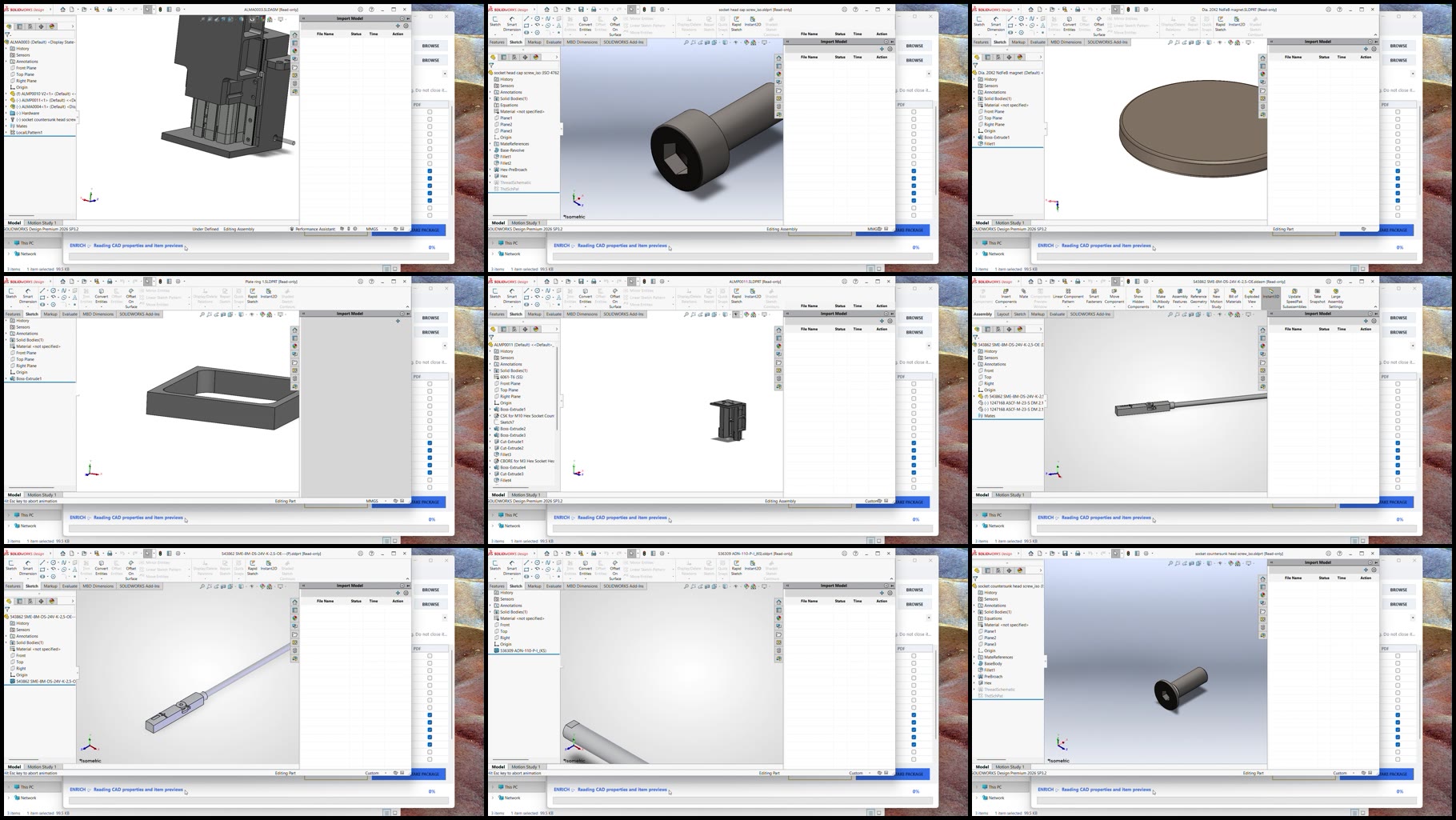 COGG CAD Intake processing a SolidWorks product assembly